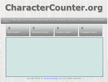 Tablet Screenshot of charactercounter.org